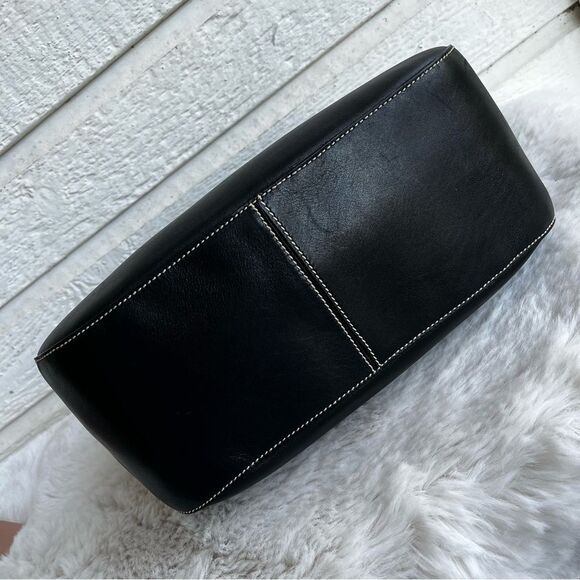 PRADA Black Leather Gold Hobo Baguette Re Edition Galleria Shoulder Bag - Picture 11 of 16